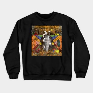 Modern abstract art of a rainy day in winter Crewneck Sweatshirt